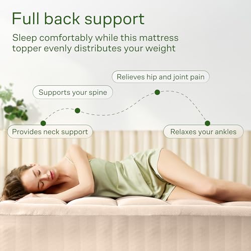 Cooling Bamboo-Blend Pillow Top Mattress Pad for Comfort
