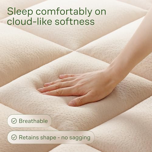 Cooling Bamboo-Blend Pillow Top Mattress Pad for Comfort