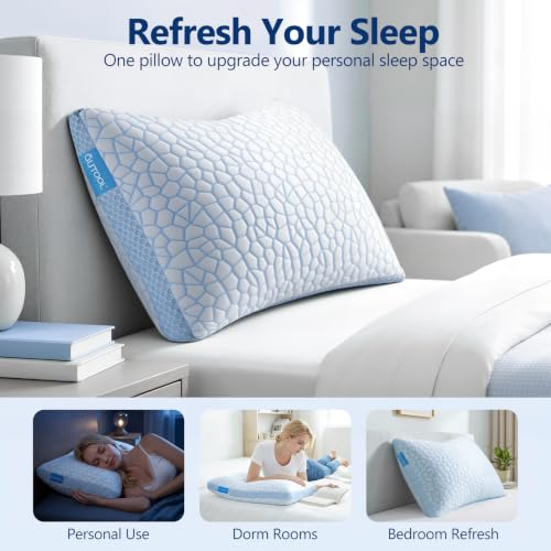 Cooling Shredded Memory Foam Pillow for Comfortable Sleep