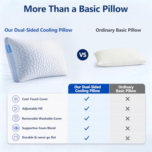 Cooling Shredded Memory Foam Pillow for Comfortable Sleep
