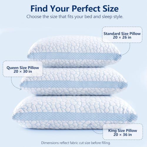 Cooling Shredded Memory Foam Pillow for Comfortable Sleep