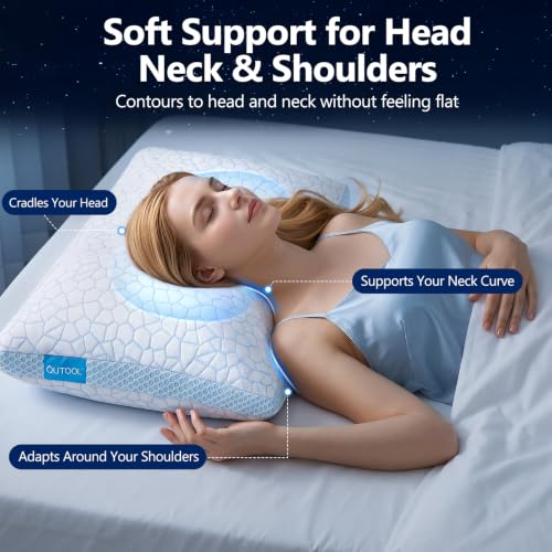 Cooling Shredded Memory Foam Pillow for Comfortable Sleep