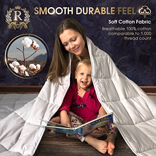 Weighted Blanket with Premium Glass Beads for Deep Sleep