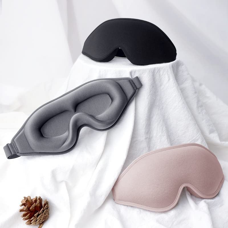 3D Contoured Blackout Sleep Mask for Men and Travel