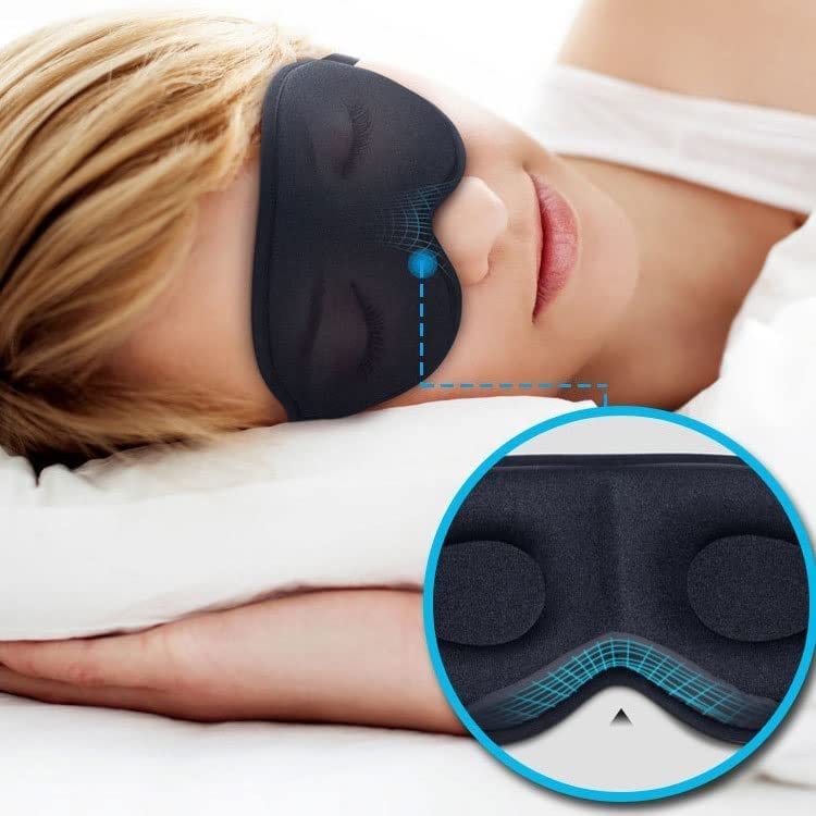 3D Blackout Contoured Sleep Mask for Side Sleepers