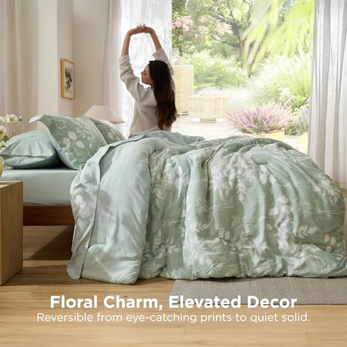 Reversible Floral Bed-in-a-Bag Comforter Set with Sheets