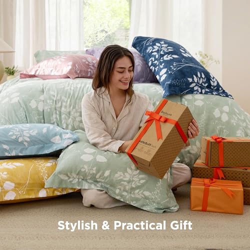 Reversible Floral Bed-in-a-Bag Comforter Set with Sheets
