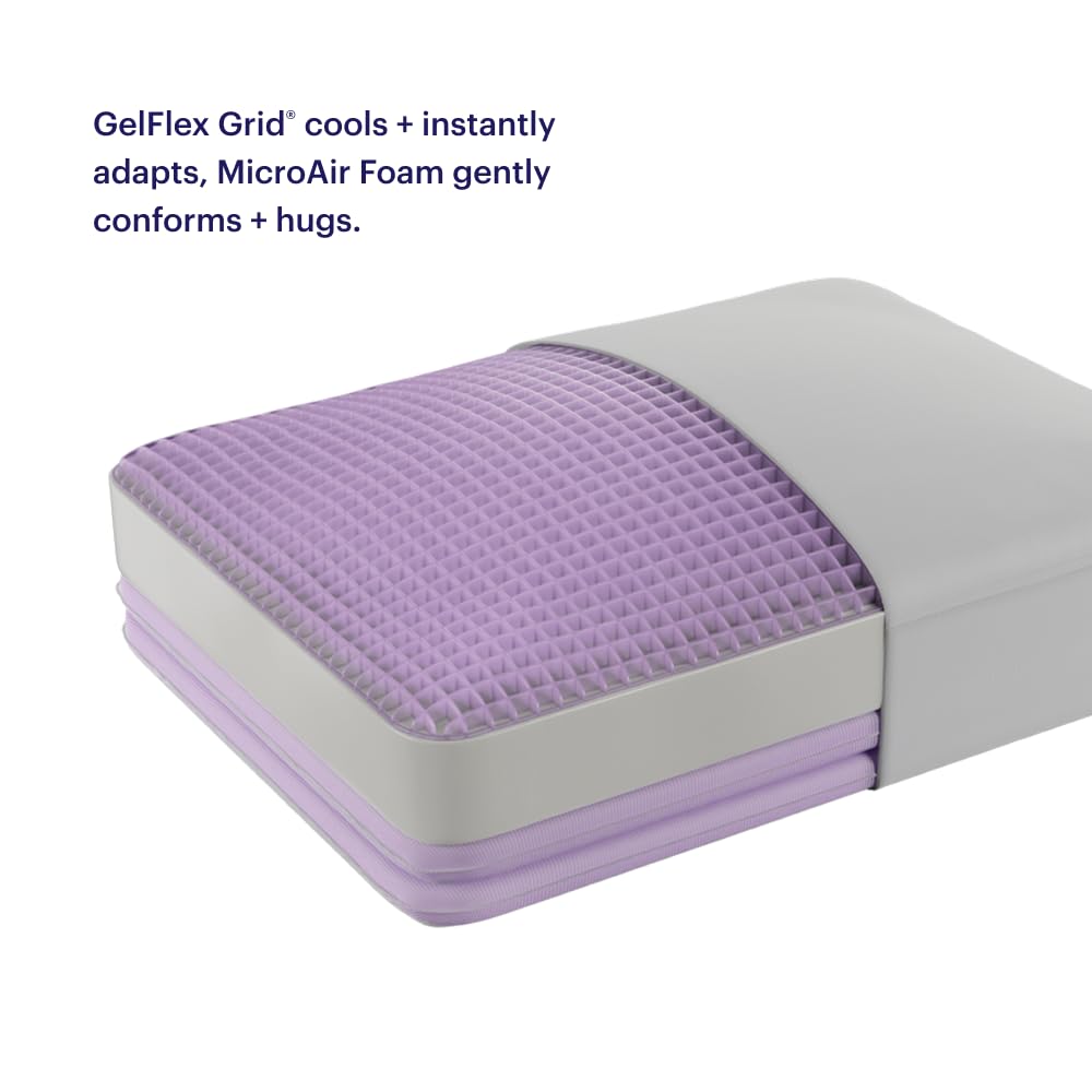 Soft Purple DreamLayer Bed Pillow for Comfortable Sleep