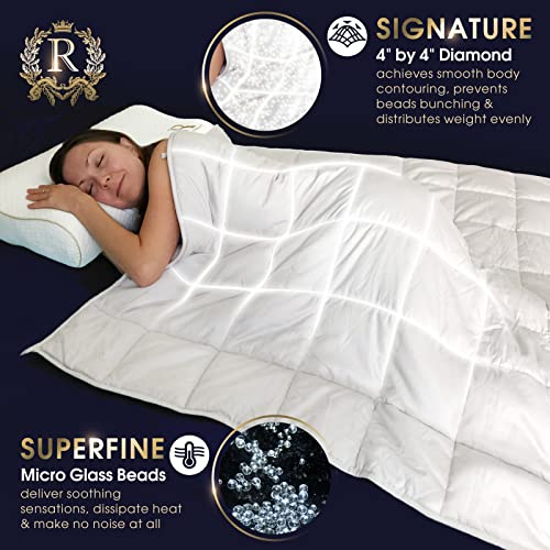 Weighted Blanket with Premium Glass Beads for Deep Sleep