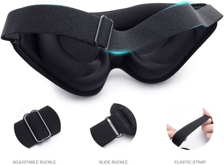 3D Contoured Blackout Sleep Mask for Men and Travel