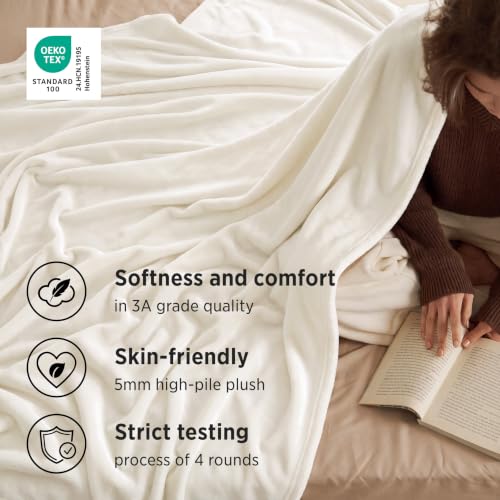 Lightweight Plush Fleece Throw Blanket for Couch and Sofa