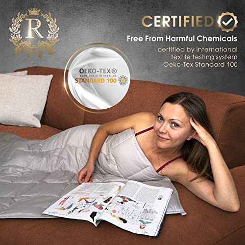 Weighted Blanket with Premium Glass Beads for Deep Sleep