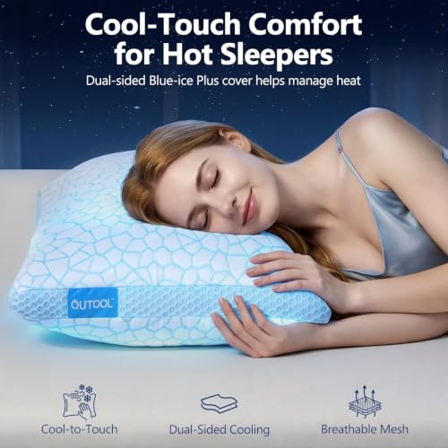 Cooling Shredded Memory Foam Pillow for Comfortable Sleep