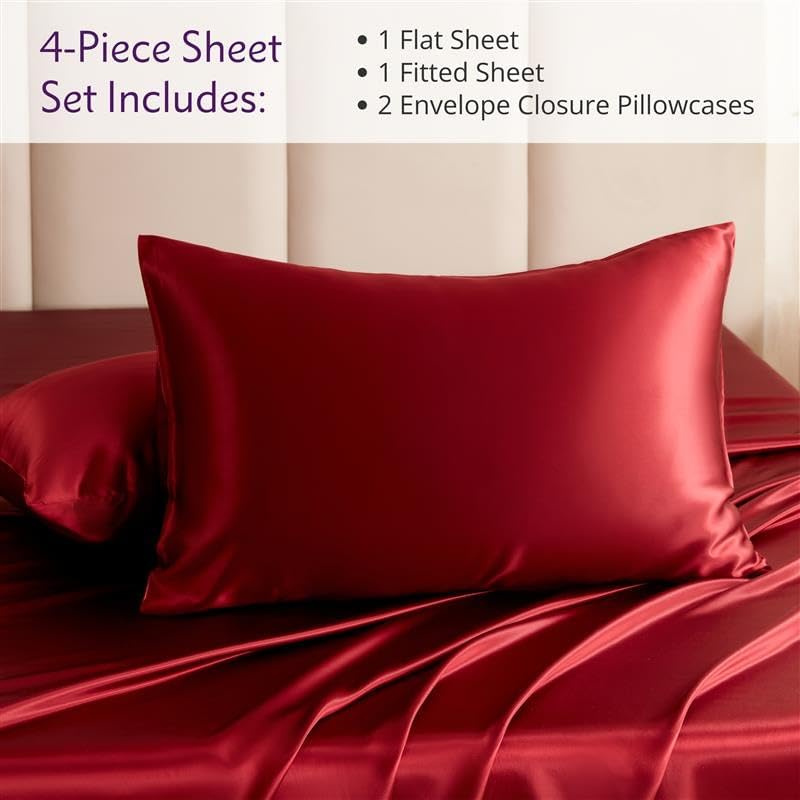 22 Momme 100% Mulberry Silk Luxury Sheet & Pillowcase Set