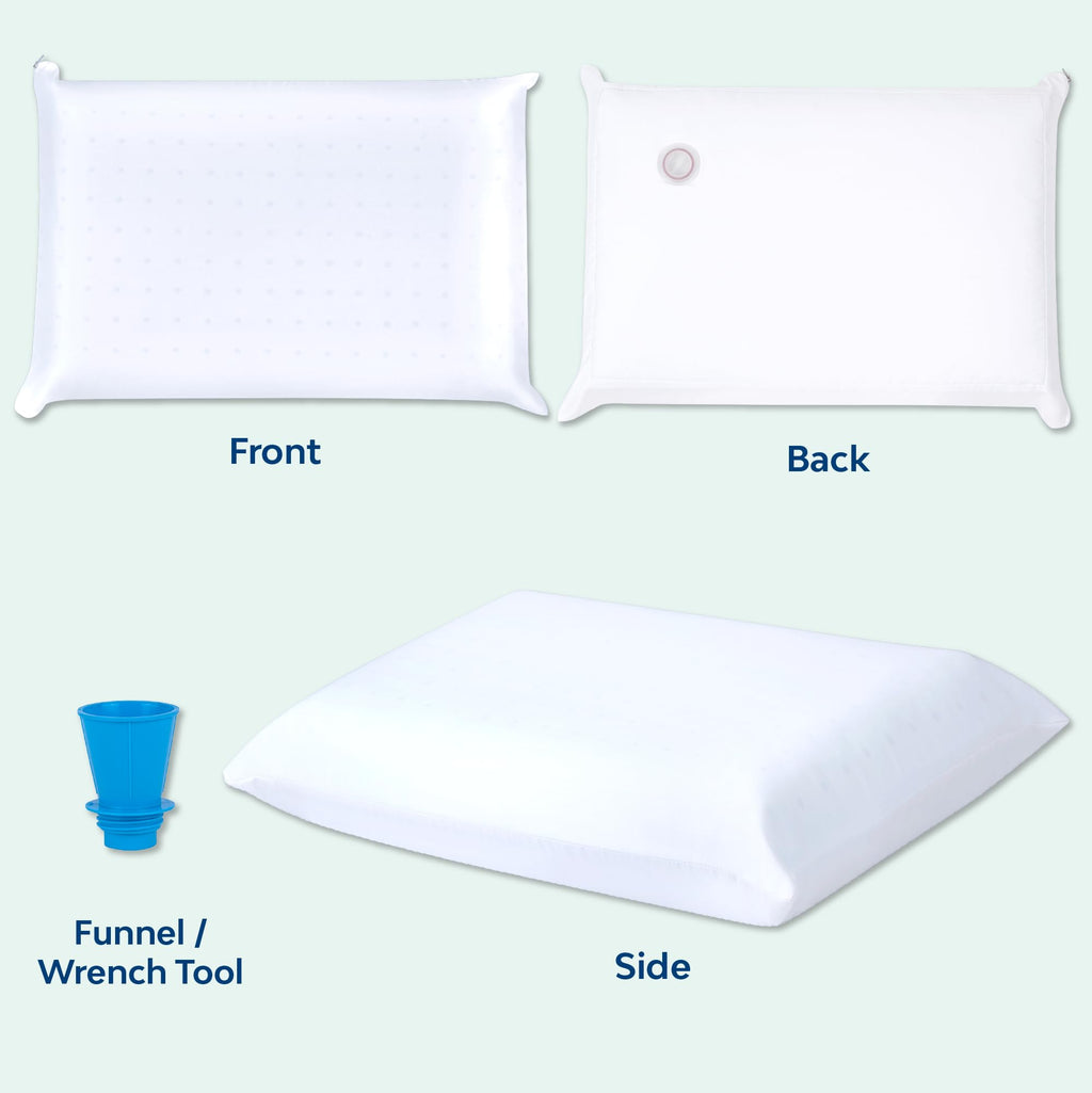 Cooling Gel Memory Foam Water Pillow for Neck Support