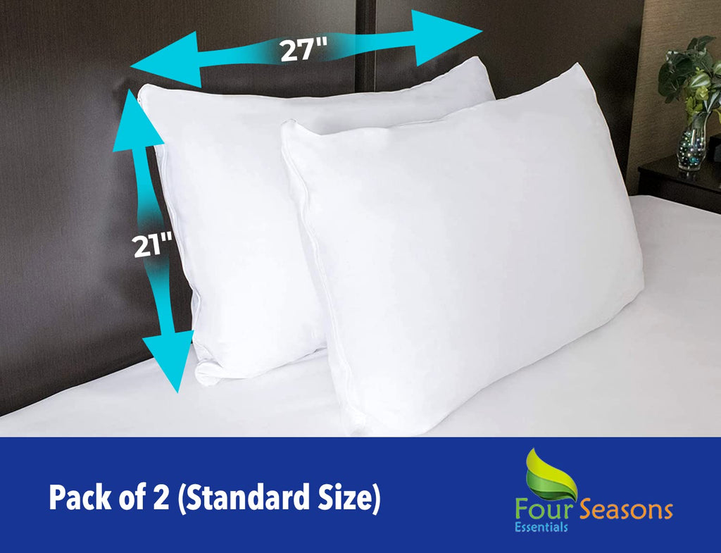 Premium Zippered Pillow Protector Covers 2-Pack
