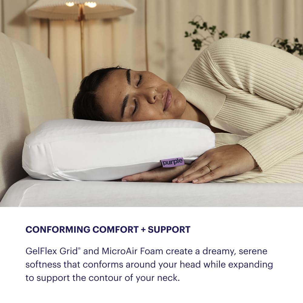 Soft Purple DreamLayer Bed Pillow for Comfortable Sleep