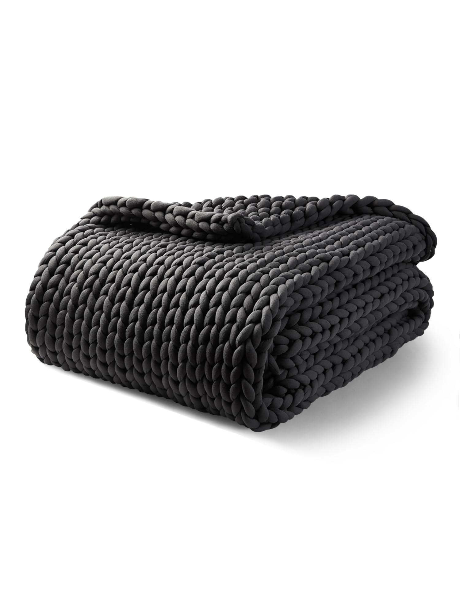 Chunky Knit Weighted Blanket with Breathable Cozy Design