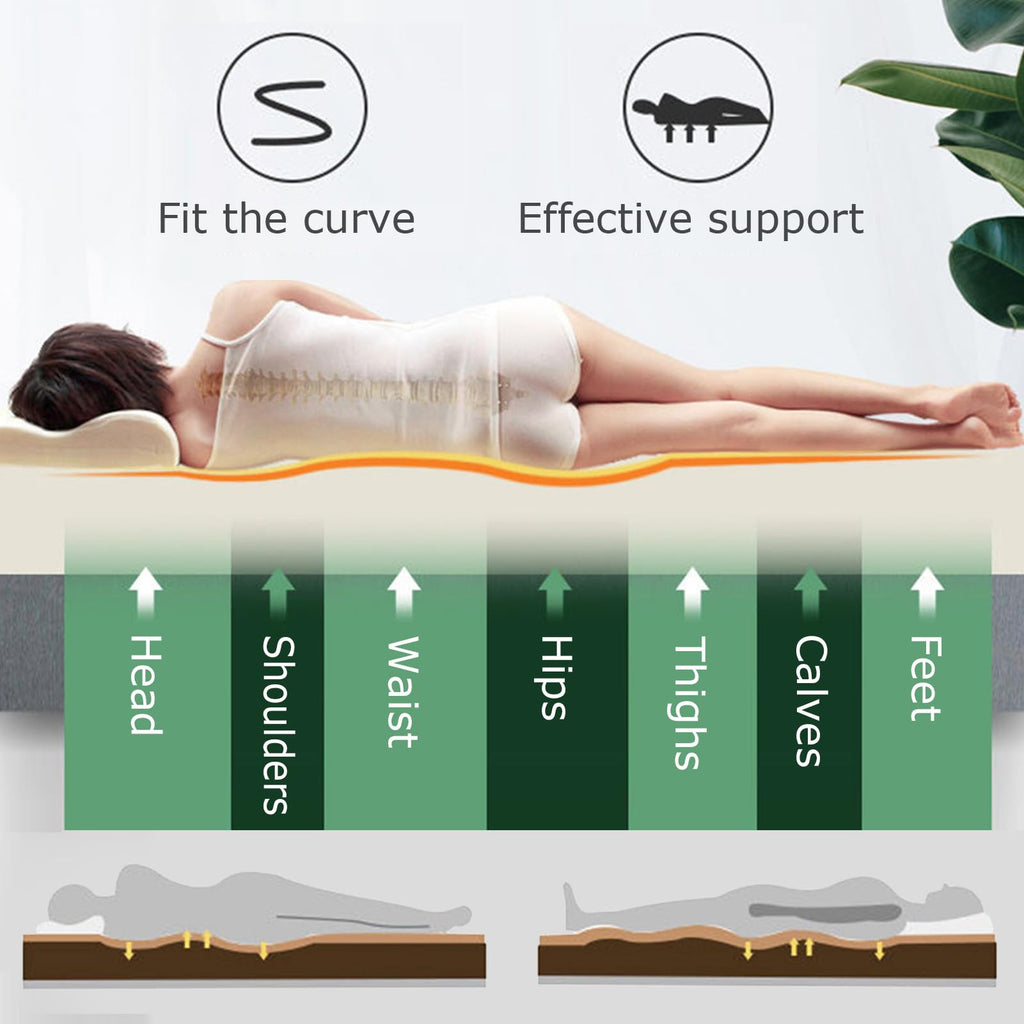6-Inch Breathable Natural Latex Mattress Topper for Twin Beds