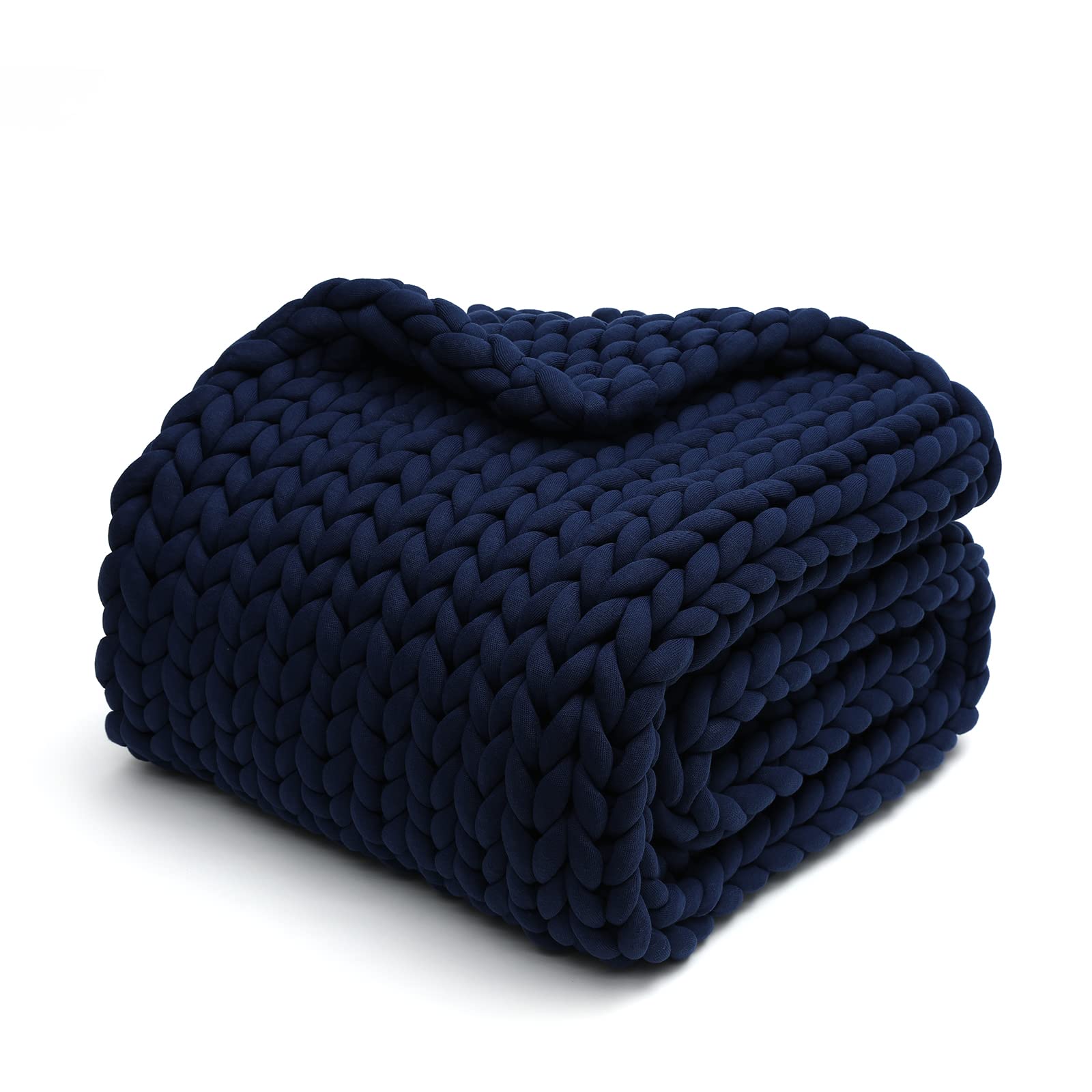 Chunky Knit Weighted Blanket with Breathable Cozy Design