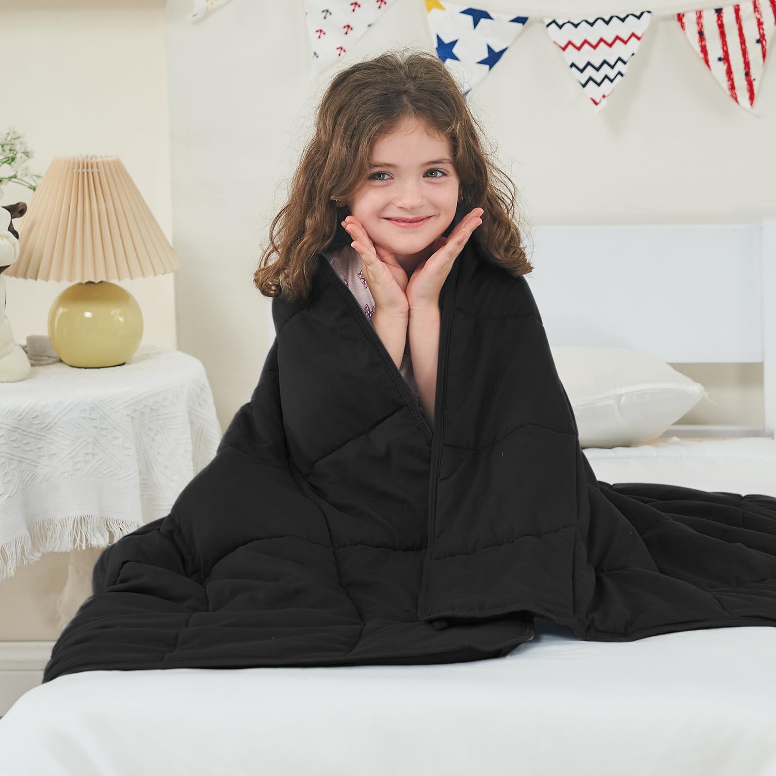 Breathable Cooling Microfiber Weighted Blanket with Glass Beads
