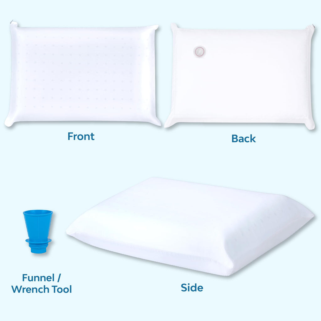 Cooling Gel Memory Foam Water Pillow for Neck Support