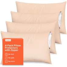 Soft Microfiber Zippered Pillow Protector Cover