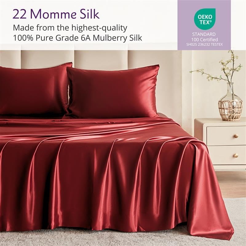 22 Momme 100% Mulberry Silk Luxury Sheet & Pillowcase Set