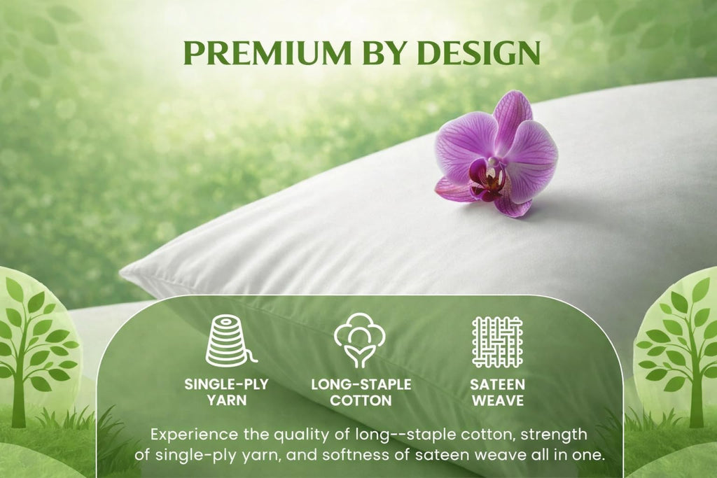 600 Thread Count Cotton Euro Pillow Shams Set of 2