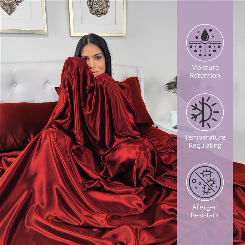 22 Momme 100% Mulberry Silk Luxury Sheet & Pillowcase Set