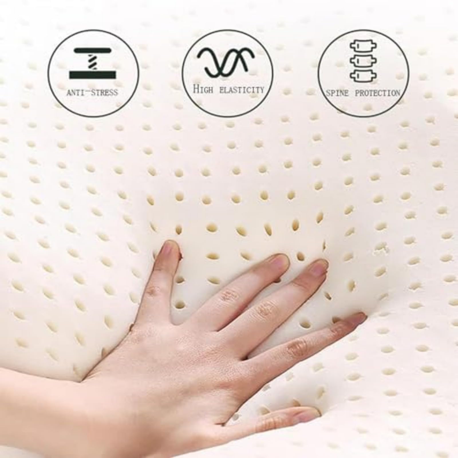 Breathable Natural Latex Mattress Topper for Pressure Relief
