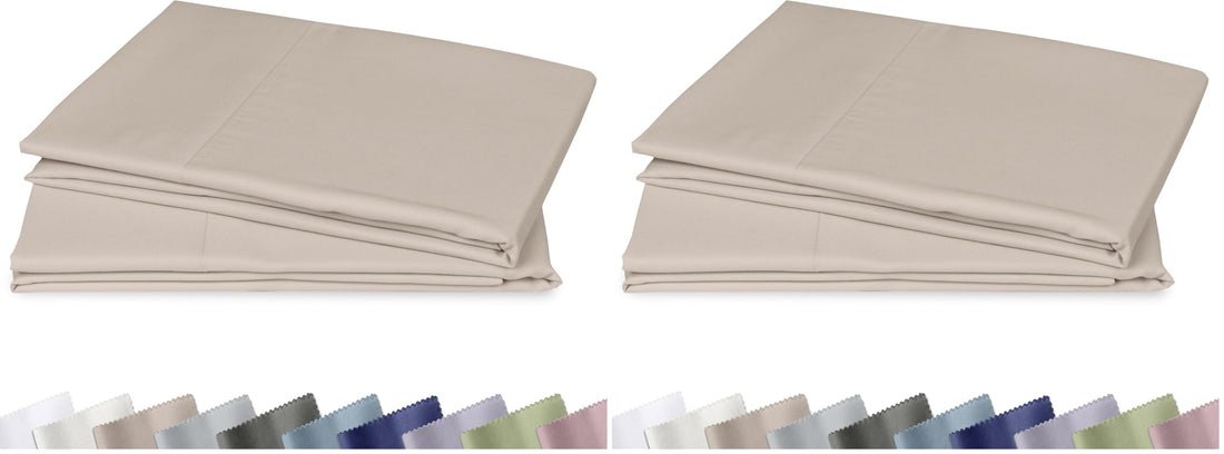 1000 Thread Count Cotton Sateen Pillowcases Set of 2