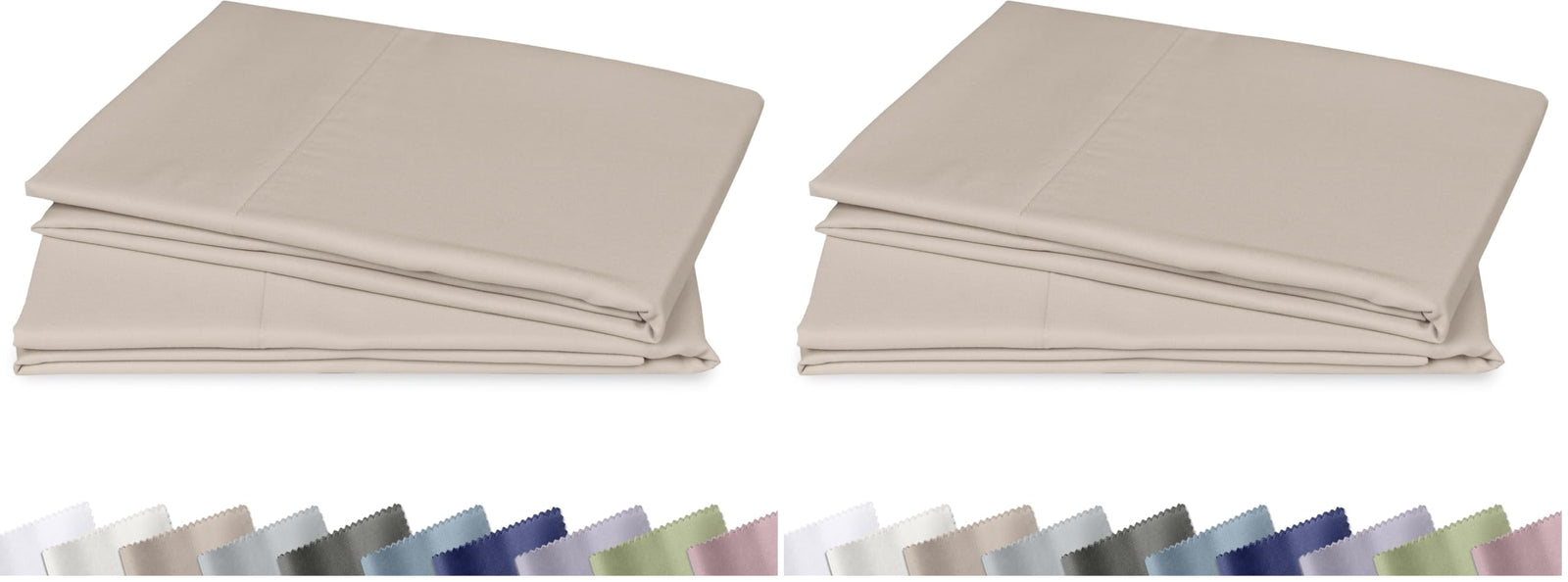 1000 Thread Count Cotton Sateen Pillowcases Set of 2