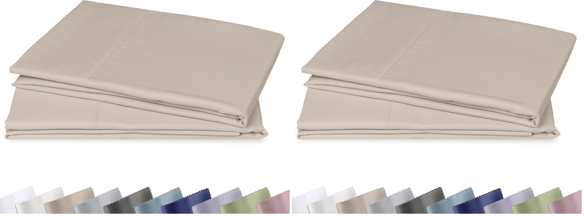 1000 Thread Count Cotton Sateen Pillowcases Set of 2