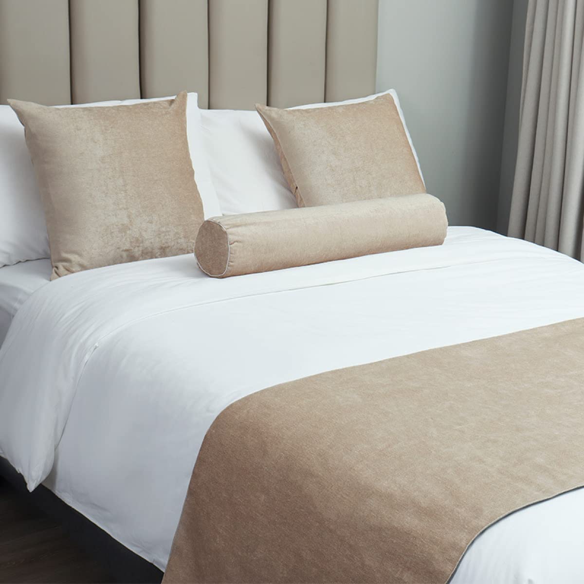Modern Velvet Bed Runner Scarf for Hotel-Style Decor