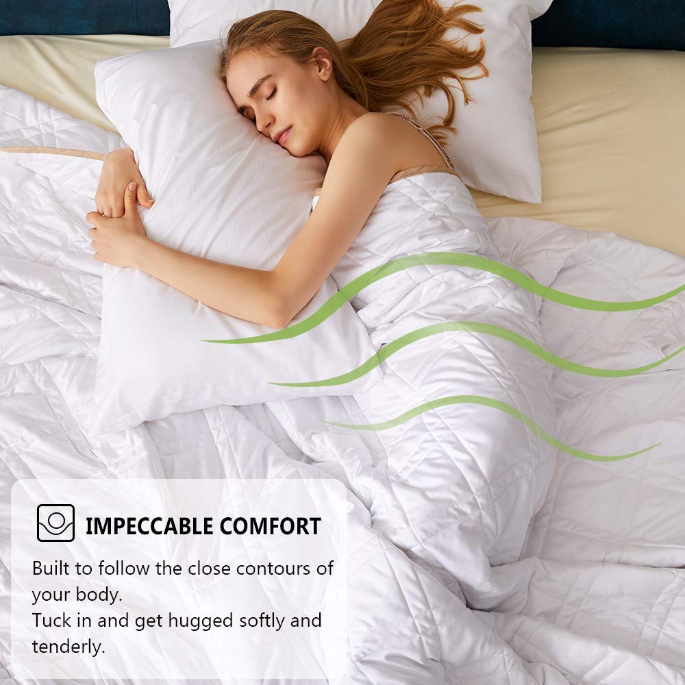 100% Bamboo Weighted Blanket for Cooling Sleep Comfort