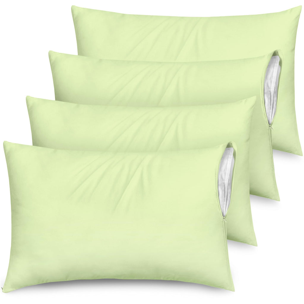 Soft Microfiber Zippered Pillow Protector Cover