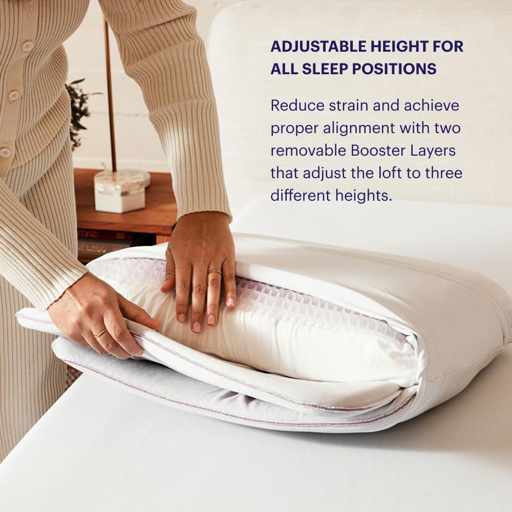 Soft Purple DreamLayer Bed Pillow for Comfortable Sleep