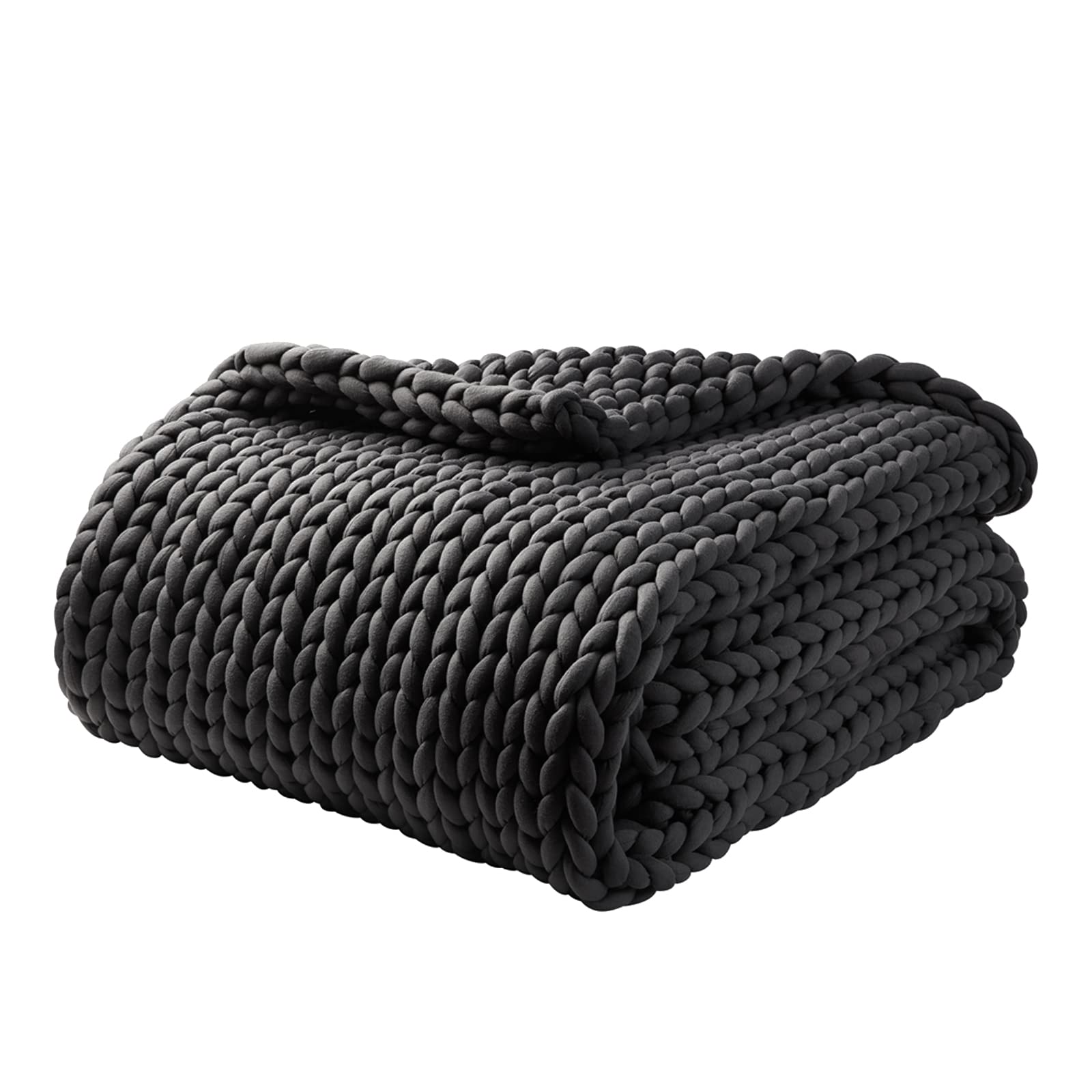Chunky Knit Weighted Blanket with Breathable Cozy Design