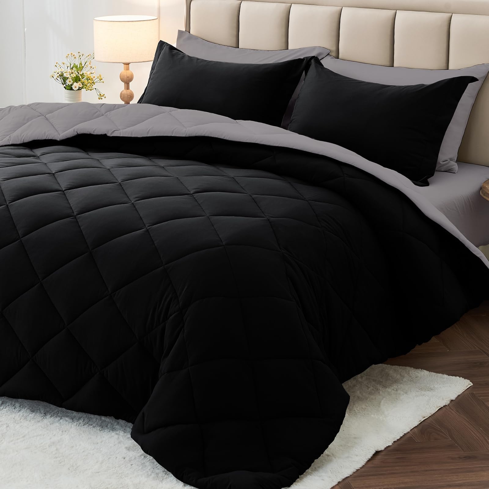 7-Piece Reversible All-Season Bed-in-a-Bag Comforter Set