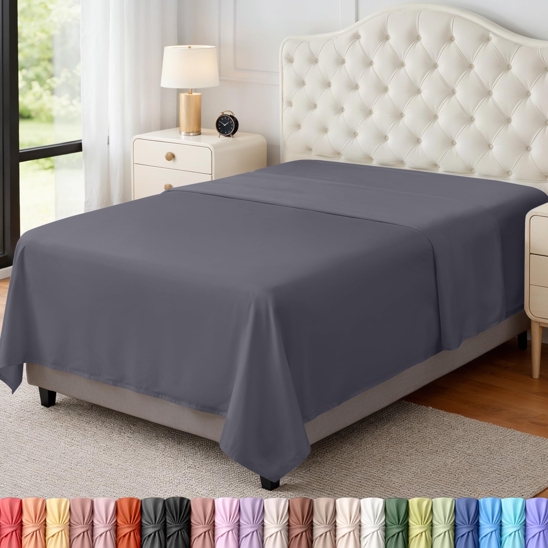 Ultra-Soft Breathable Hotel-Style Flat Bed Sheet