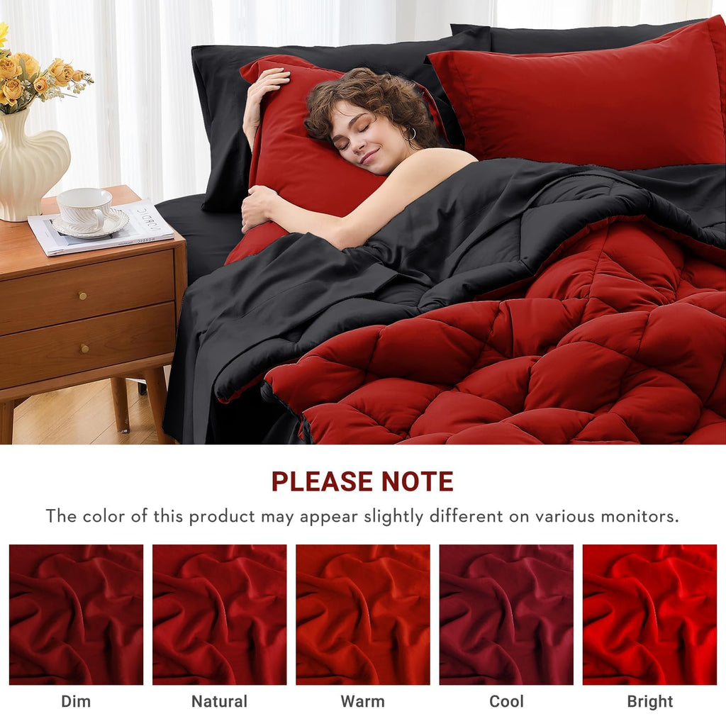 7-Piece Reversible All-Season Bed-in-a-Bag Comforter Set