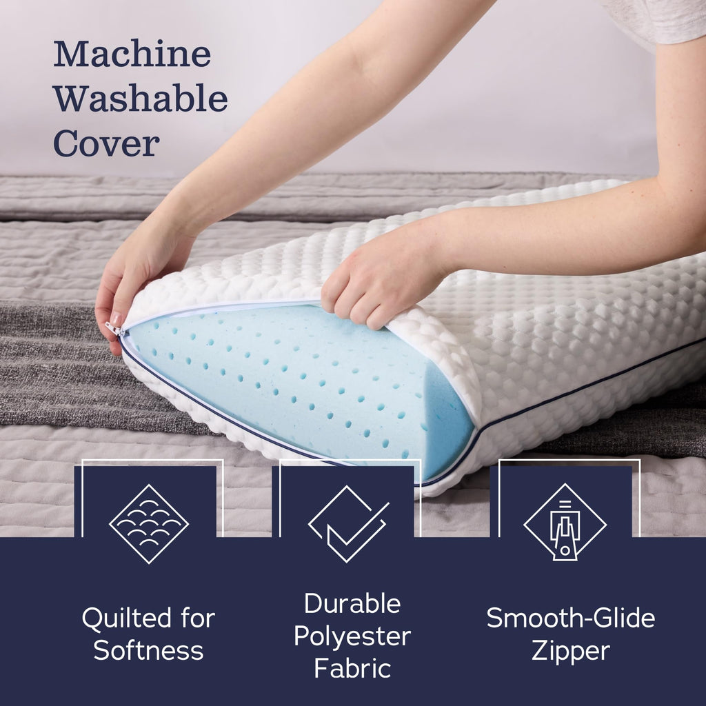 Cooling Gel Memory Foam Pillow for Comfortable Sleep
