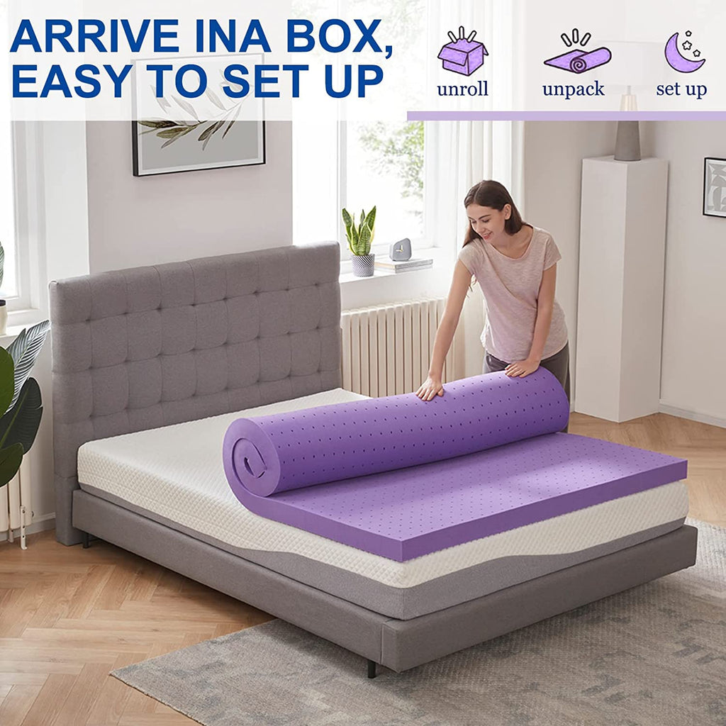 Cooling Gel Memory Foam Mattress Topper for Bed Comfort