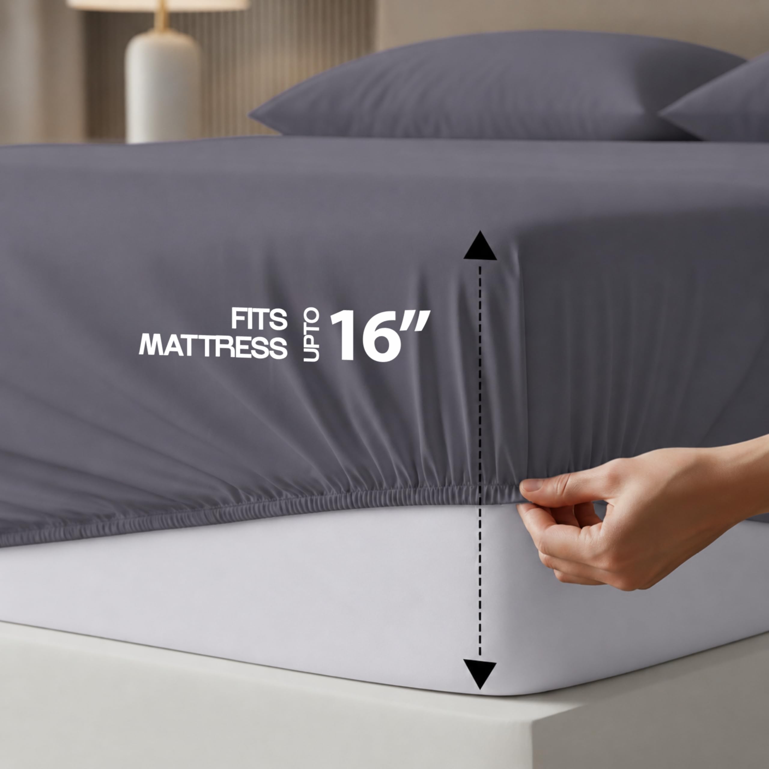 Bulk 10-Pack Queen 4-Piece Hotel Bed Sheet Sets