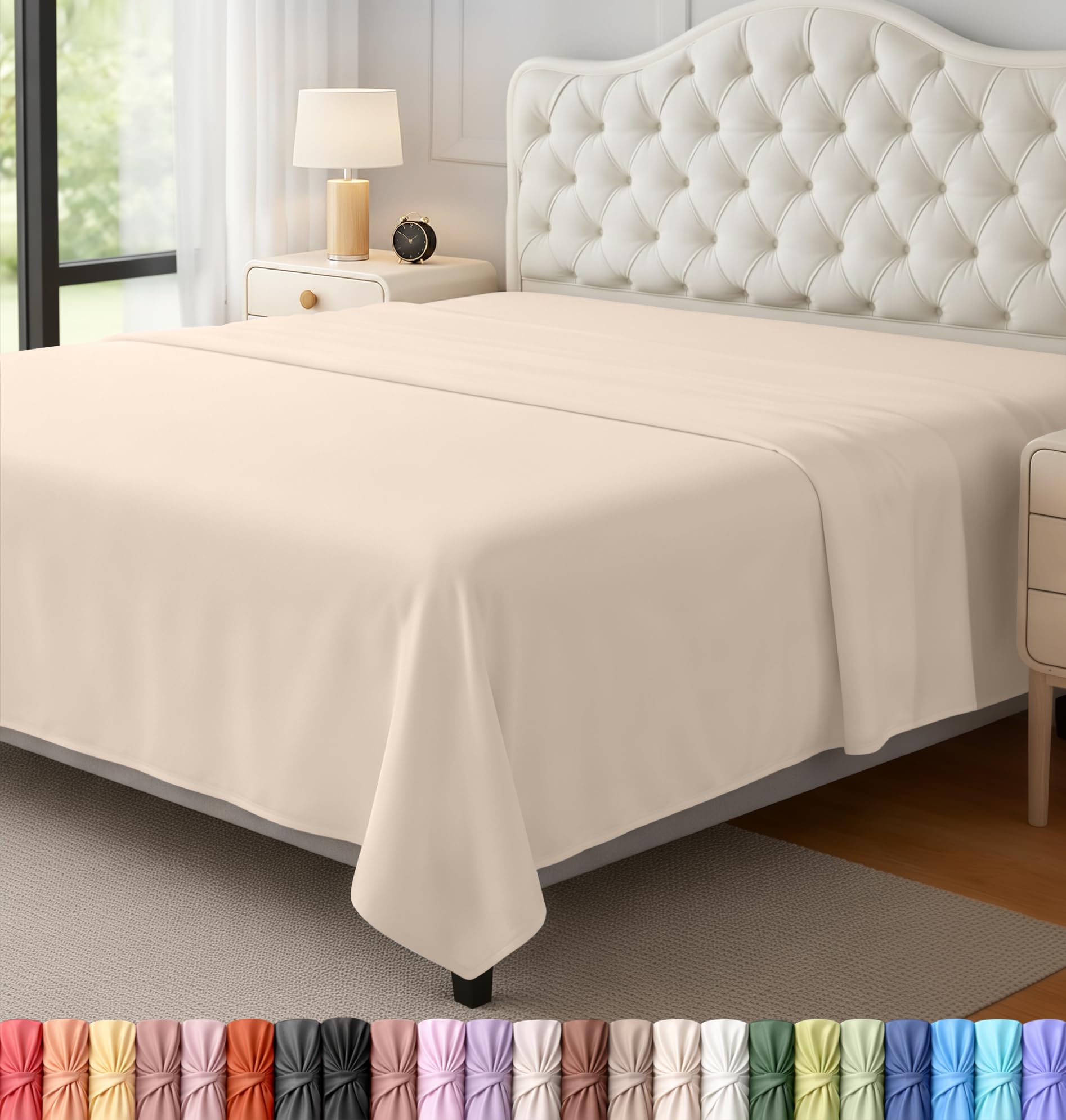 Ultra-Soft Breathable Hotel-Style Flat Bed Sheet