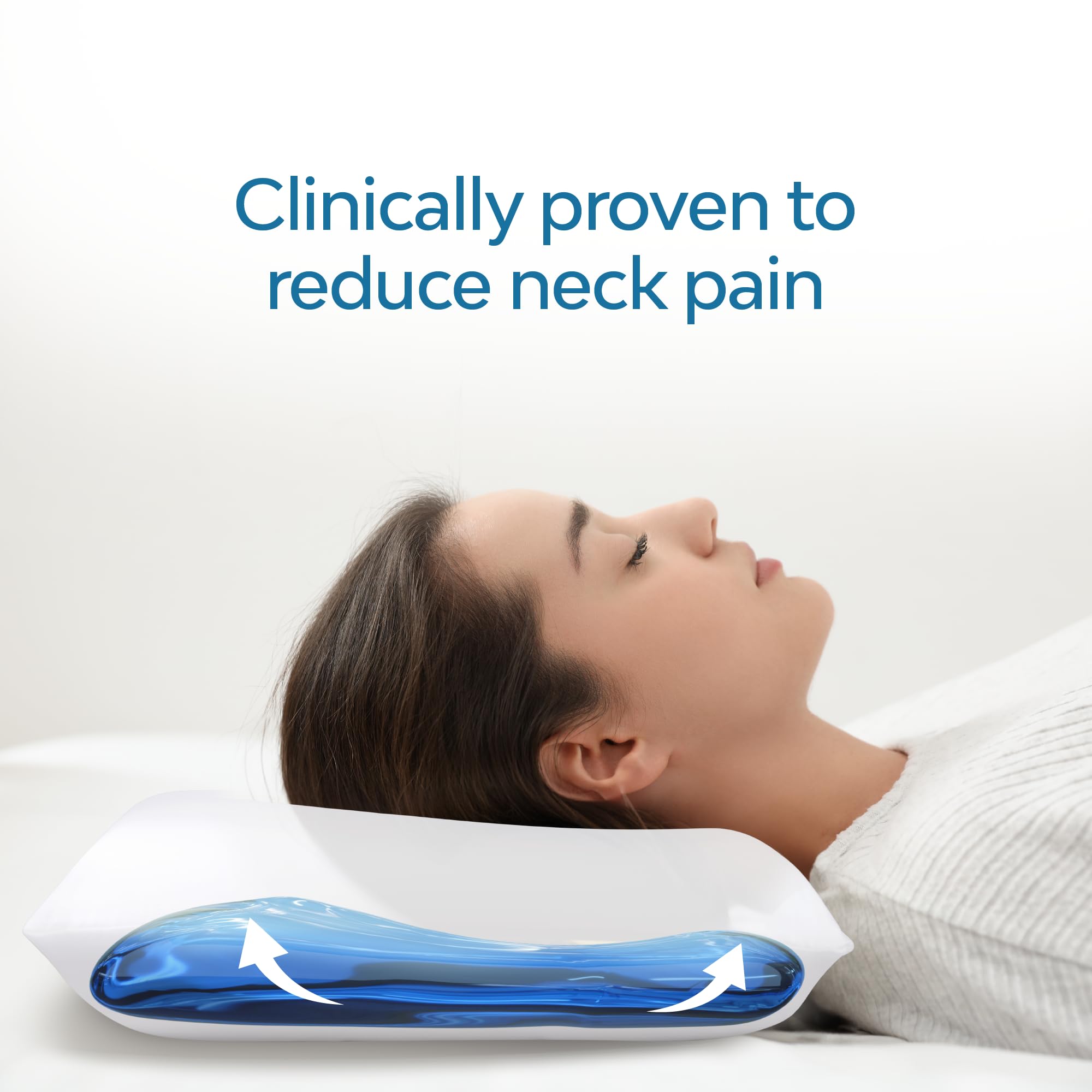 Cooling Gel Memory Foam Water Pillow for Neck Support