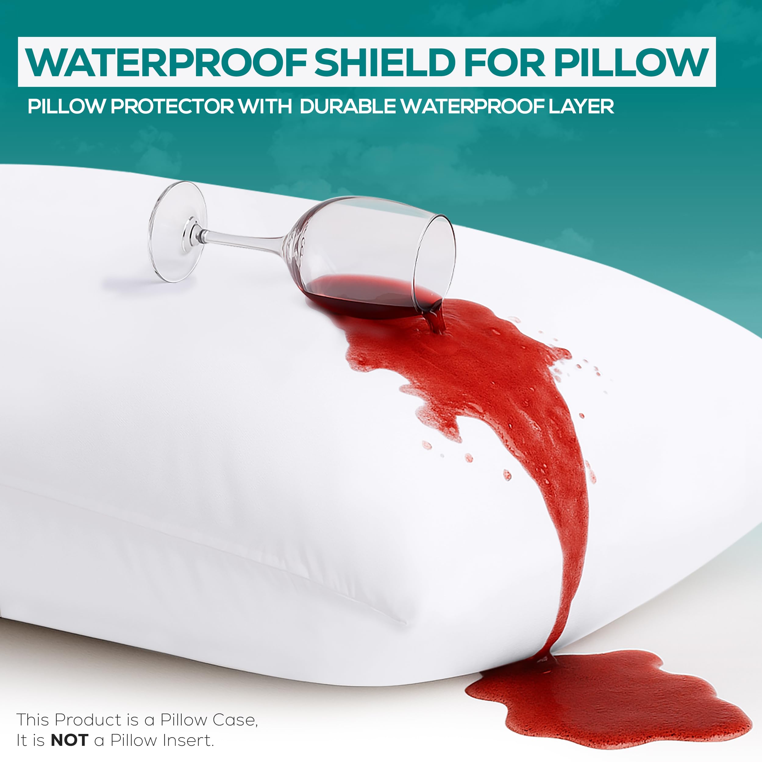 Waterproof Zippered Pillow Protectors with Bed Bug Barrier