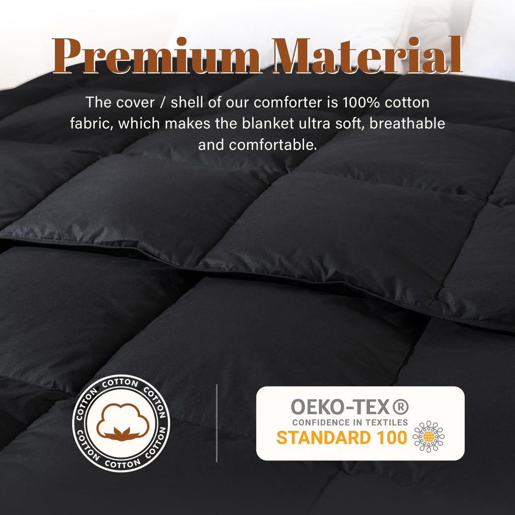 Feather and Down Fiber Comforter Duvet Insert for All Seasons