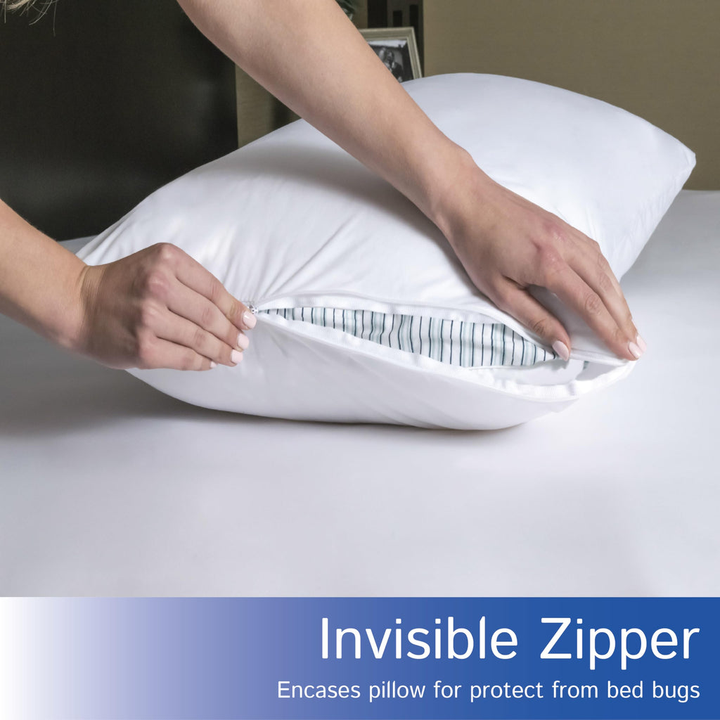 Premium Zippered Pillow Protector Covers 2-Pack